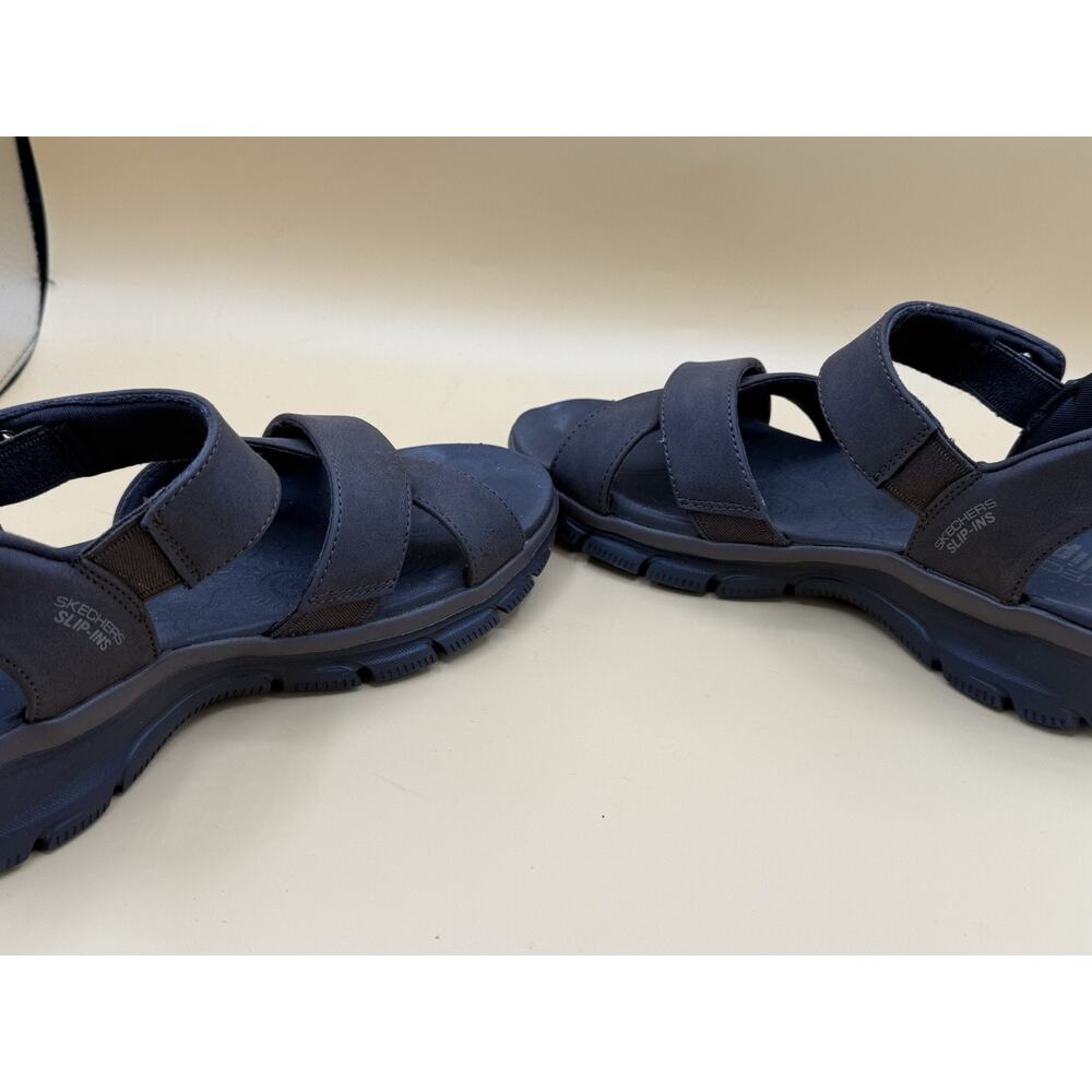 Skechers Slip-Ins Sandals Womens 7.5 Brown Hook Loop Comfort Walking - Picture 5 of 7